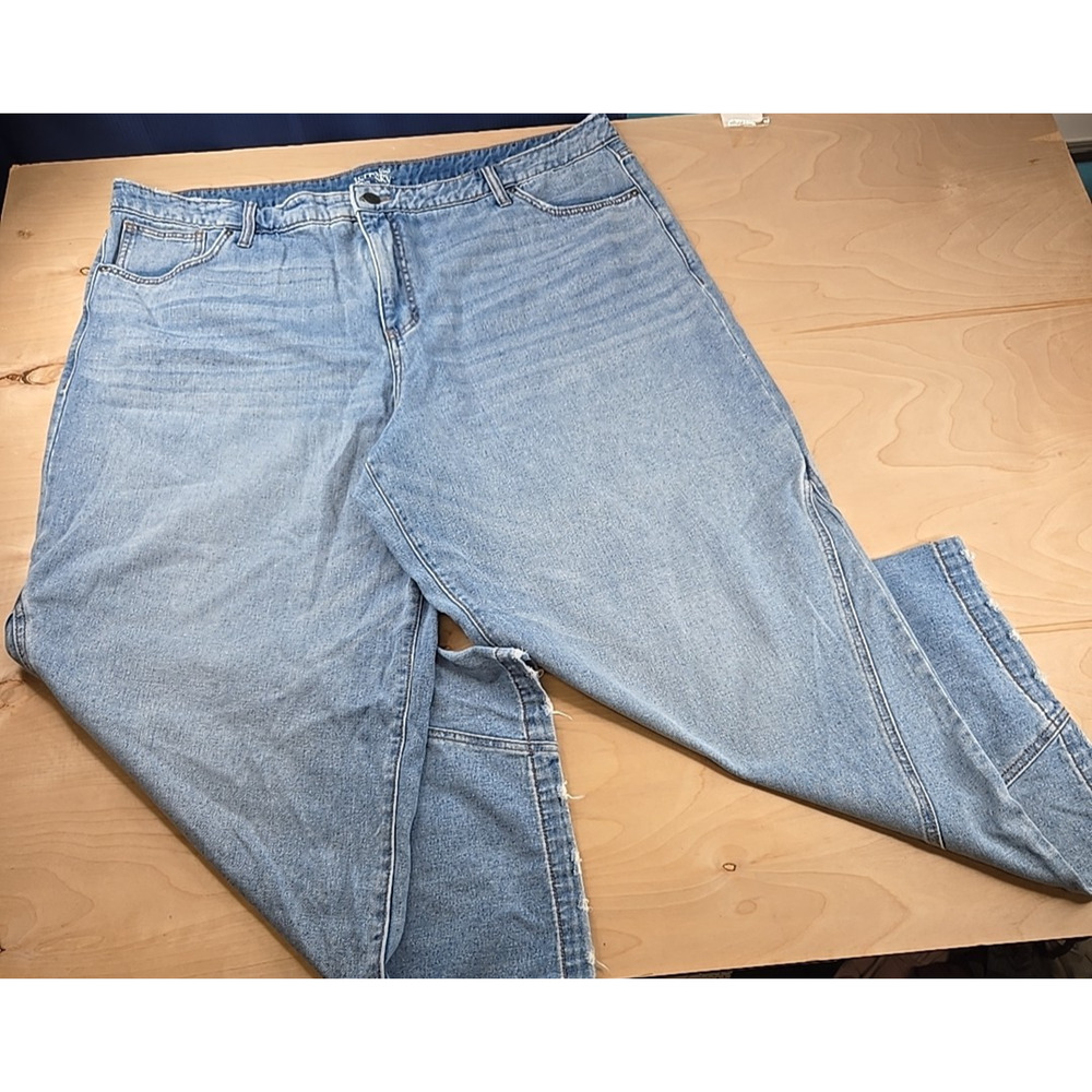 Terra & Sky Pants Size 24W Wide Leg Jeans Casual Skater Alternative Blue Stone